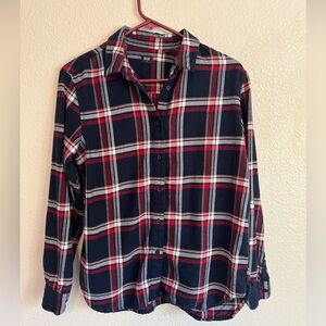 Uniqlo Medium Plaid Button Long Sleeve
